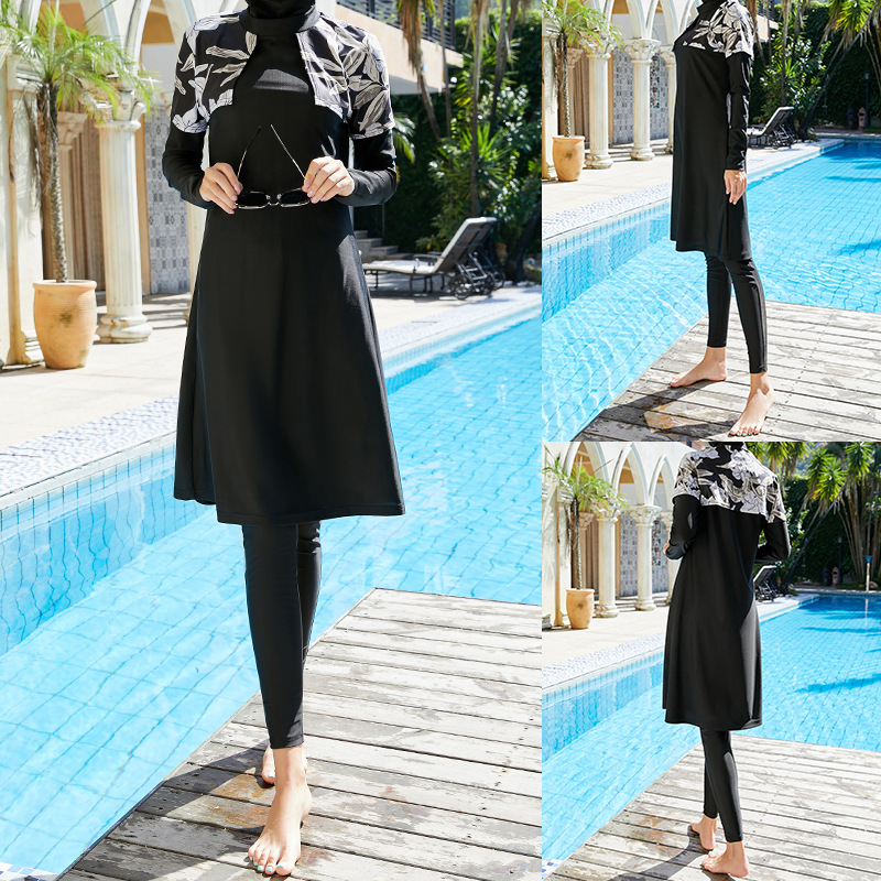 Lady Modest Swimwear Islamic Women's Wholesale Muslim Swimsuits Plus Size Full Cover Beach Burkini