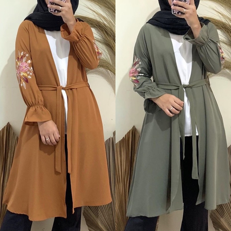  Arab Islamic Clothing 2022 Turkish Modest Jalabiya Robe Dubai Kimono Kaftan Burka Morocco Muslim Fashion Women Maxi Dress Open Abaya