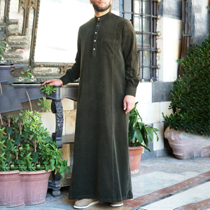 OEM ODM Men's Polyester Thobe Plus Size Islamic Abaya for Adults for Dubai