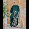 SIPO Eid 2024 Baju Raya Malaysia Fmalaysian Batik Loral Print Musulmane Perempuan Satin Crepe Kaftan Dress 