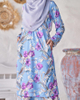 Sipo Eid Hot Selling Malaysia Style Baju Kurung Pahang Muslim Women's Plus Size Beautiful Printed Dress Modern Baju Kurung