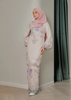 SIPO Eid New Design Malaysia Premium Soft Chiffon Baju Kurung Beautiful Floral Printing Musulman Perempuan Dress Modern Kurung