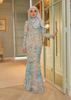 SIPO Eid 2024 Raya Malaysia Muslim Kurung With Embellished Waistline In Floral Chiffon Women Set Modern Baju Kurung with Diamond Stone