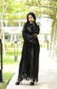 SIPO Hot Selling Luxe Solid Color Long Sleeve Plus Size Floral Embroidery Muslim Women's Abaya With Lace Craft