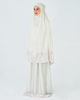 SIPO Custom Abaya Manufacturer Printing 2 Piece Islamic Prayer Dress Women Muslim Abaya Set Satin Malaysia Telekung