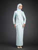 SIPO 2024 Latest Traditional baju kurung V-scallop neckline islamic dress Pencil skirt mini kurung for women 