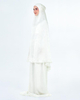 SIPO Islamic Border Embroidery Telekung Malaysia Jubah Satin Fabric Muslim Women dress Telekung