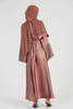SIPO 2024 Latest Traditional Muslim Luxury Satin Closed Abaya with Embellished Lace Cuffs 