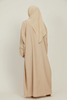 SIPO Luxury Crochet Hand Stitched Three Piece Open Abaya Set Islamic Clothing Luxury Hidjab Robe Muslim Abaya