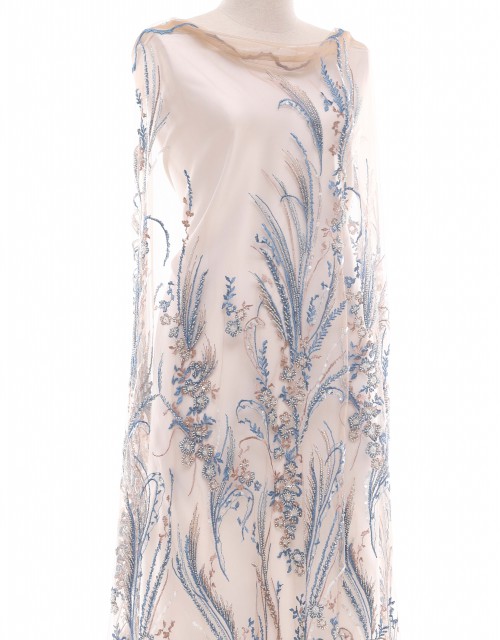 Embroidery Lace KINSLEY BEADED LACE IN BLUE