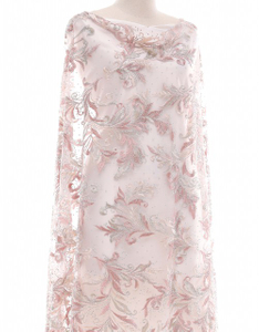 Embroidery Lace SADIE STONE BEADED LACE IN PINK