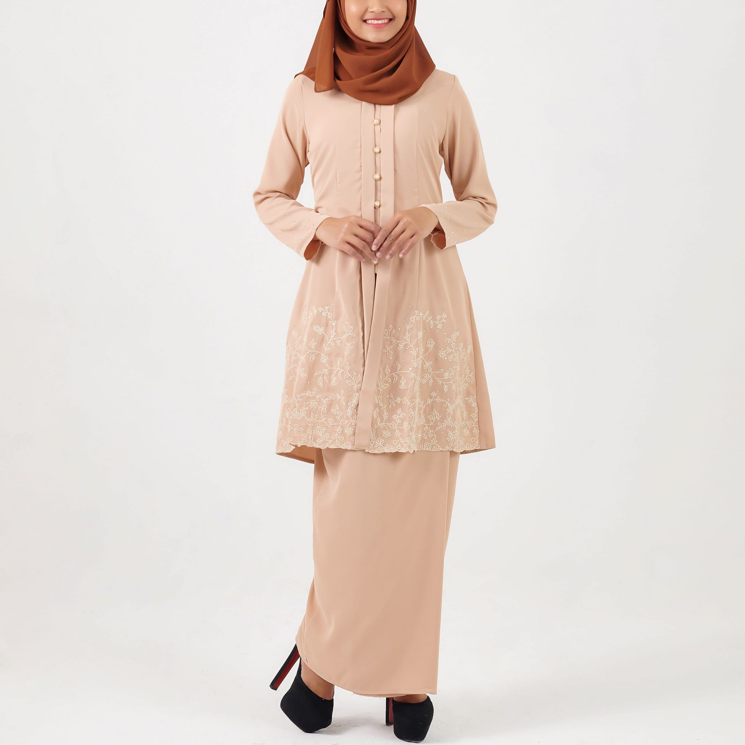Kurung Sulam Soft Polyester Lace Kebaya