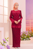 SIPO New Arrival Lace Mini Malaysia Baju Kurung with Pleated Collar And Pleated Dress for Women 