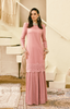 SIPO 2024 New Arrival Malaysia Baju Kurung Moden Puff Seleevs with Full Polyester Embroidery Lace for Muslim Women