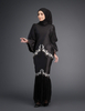 SIPO Modern Embroidered Chiffon Baju Kurung Customisable Islamic Raya Dress with Lace for Women