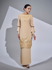 SIPO Wholesale Latest 2024 Factory Price Elegant Muslim Dress Malaysia Baju Kurung Sequin Lace And Mini Puff Shoulder Women Dress