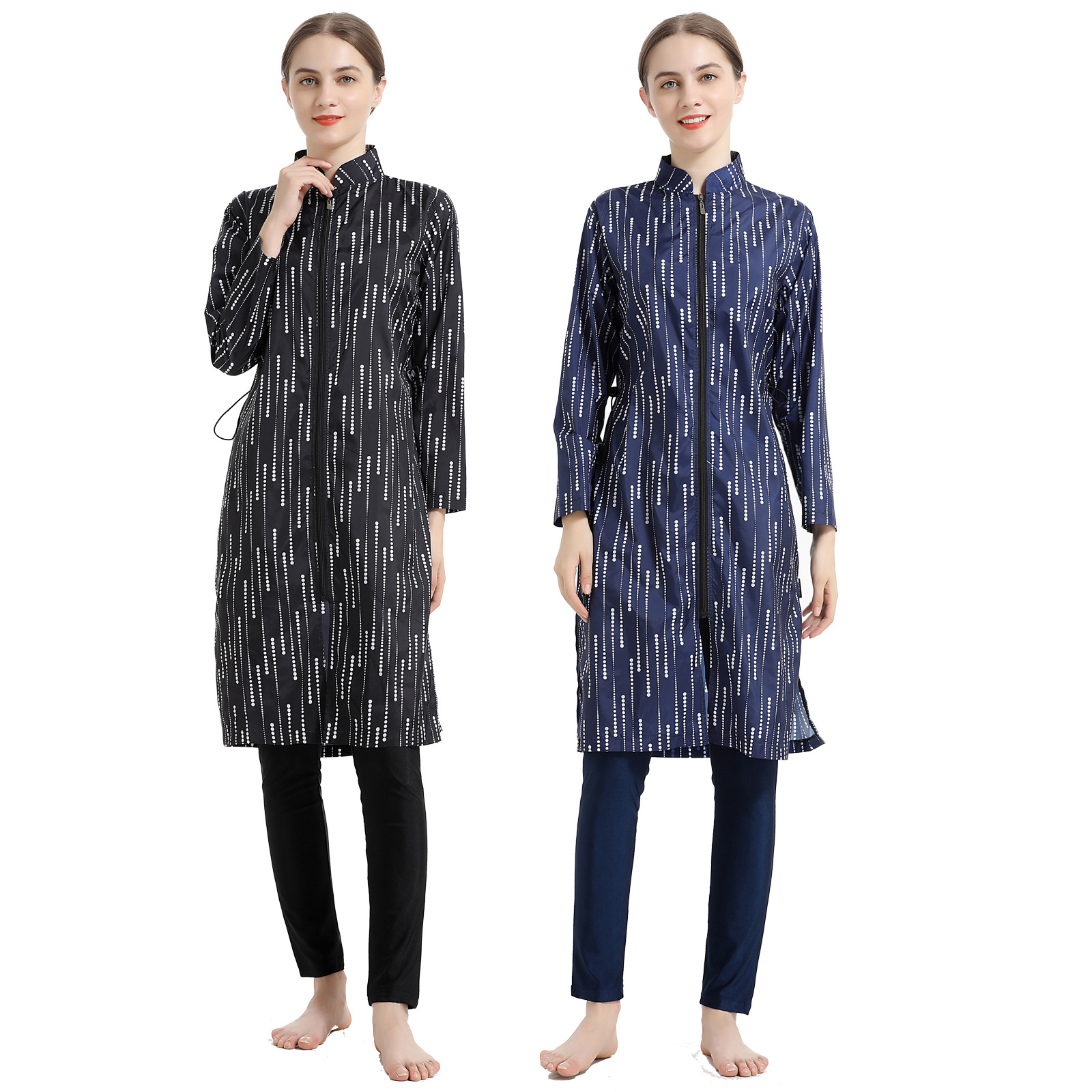 SIPO Fashionable Digital Print High Standng Neck Muslim Islamic Lady Burkini