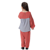 Dubai Children Patchwork Long Sleeves Long Pants Muslim Kids Islamic Girls Clothing Set