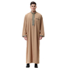 Middle East Full Length Modest Botton Line Man Thobe Stand Collar