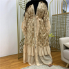 Middle East Sequins Flare Sleeve Fashion Modest Muslim Open Abaya Kimono