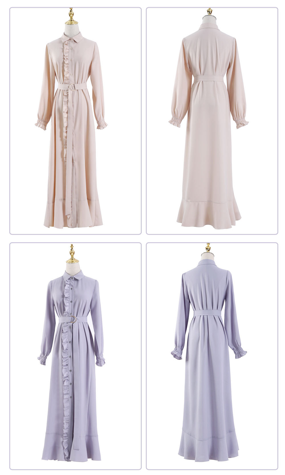 Muslim Abaya Hotsale Casual Islamic Clothing Moroccan Turkey Dresses For Ladies (4)