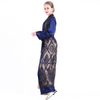 Middle East Sequin Embroidered Robe Open Abaya Muslim Islamic Clothing 