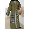 New Muslim Abaya Fashion Sequin Stitching Dubai Turkish Modest Cardigan Open Abaya