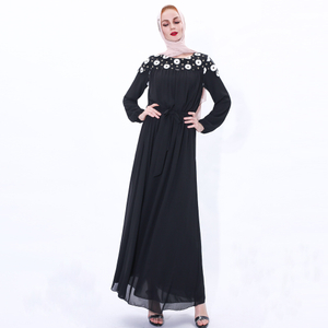 2021 Modest Fashion Maxi Dress Pakaian Islamic Muslim Wanita Abaya