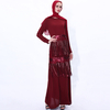 Trendy Lengan Panjang Pakaian Islam Maxi Gaun Wanita Abaya Untuk Muslim