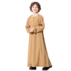 Arab Wholesale Crew Neck Embroidered Breathable Long Sleeve Muslim Islamic Kids Clothing Boys Thobe