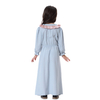 Wholesale Pakistani Elastic V-Neck Long Sleeves Muslim Islamic Kids Causal Clothing Dress Girls Abaya