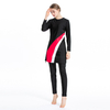 FREE SHIPPING 2021 Women's Conservative Islamic Muslim Three-Piece Sportswear Swimsuit Swimwear With Chest Pad