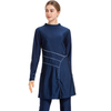 SIPO Lastest Three Piece Pure Color Modest Swimwear Burkini Sourtheast Asia
