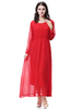 Designs Dubai Crew Neck Double Chiffon Breathable Muslim Islamic Women Abaya Dress Clothing