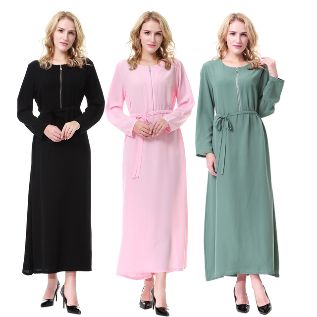 Muslim Arab Middle East Dubai Modest Women Saudi Malaysia Ladies Robe Long Skirt Dress