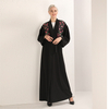 Middle Easct Floral Print Modest Fashion Open Abaya Kimono