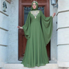 FREE SHIPPING 2021 Dubai Chiffon Prayer Dress Long Sleeve Islamic Clothing Muslim Women Maxi Dresses Abaya