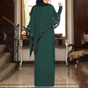 FREE SHIPPING 2021 Modest Pure Color Long Sleeve Islamic Clothing Prayer Dresses Muslim Women Maxi Dress Abaya With Shawl