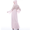 Islamic Sequin Tassel Chiffon Outer Flared Sleeve Female Muslim Maxi Dress
