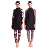 Hot Sale Printed Sportswear Three-piece Hooded Swimsuit Conservative Swimwear