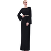 New Pleated Muslim Ramadan Dress Islamic Flared Sleeve Modest Fashion Abaya 