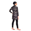 Muslim Plus Size Slim High Elastic Tight-fitting Long-sleeved Swimsuit Three-piece Printed Swimsuit