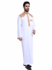 Dubai Embroidery Material Breathable Summer Long Sleeve Muslim Islamic Men Clothing Robe Arab Thobes