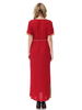 Popular Styles Breathable V-Neck Applique Short Sleeve Muslim Islamic Abaya Dresses Clothing