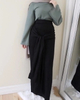 2021 Ins Popularity Modern Modest Casual Wear Tie Pure Color Ladies Skirt