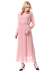 New Designs Double Chiffon Breathable Long Sleeve Muslim Islamic Women Abaya Dress Clothing
