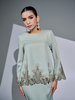 SIPO 2024 Eid Custom Muslim Mini Baju Kurung Wholesale in Vietnam Premium Moroccan Crepe Abaya Muslim Women Dress