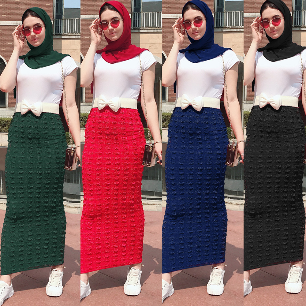 Modern Modest Fashion New Muslim Lady Latest Design Sheath Dress Skirt