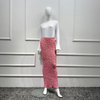 Autumn Modern Modest Fashion Stripe New Muslim Lady Latest Design Sheath Dress Skirt