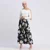Plus Size Modern Modest Fashion Stripe New Muslim Lady Latest Design Sheath Dress Skirt